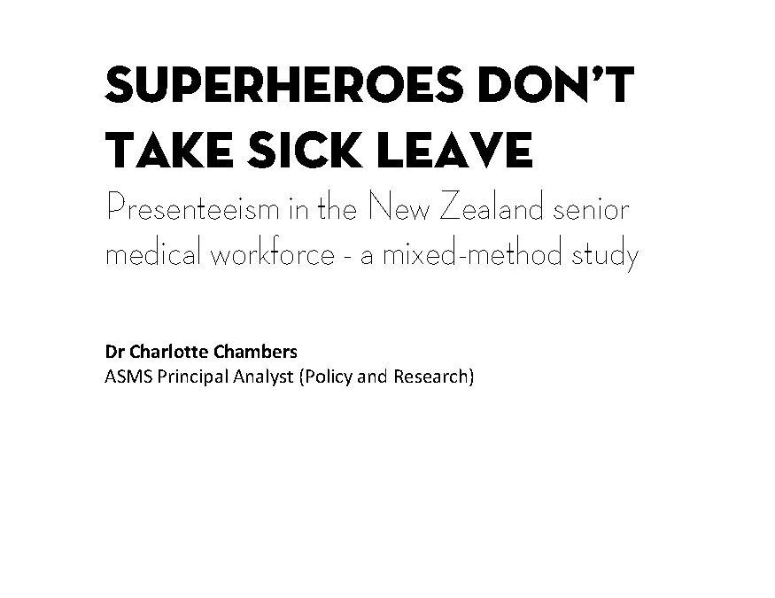 Superheroes don’t take sick leave